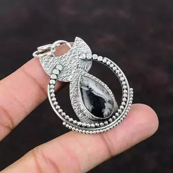 Подвеска из яшмы с изображением зебры, ювелирные изделия из драгоценных камней, подвеска из стерлингового серебра 925 пробы, элегантная подвеска ручной работы, новый ювелирный подарок для друга, стильная подвеска