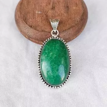 Подвеска из яшмы с воздушным шаром из мозаики Серебряная подвеска 925 пробы Многоцветная подвеска из яшмы