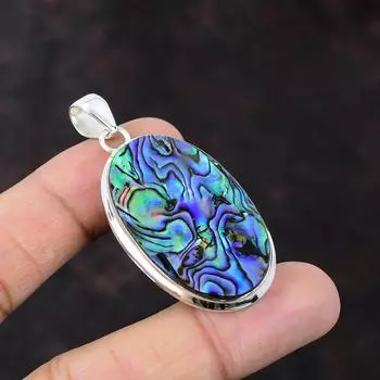 Подвеска из ракушки морского ушка Красивые ювелирные изделия из драгоценных камней Подвеска из стерлингового серебра 925 пробы ручной работы Совершенно новый кулон Целебный камень Ювелирные изделия Подарок для женщин