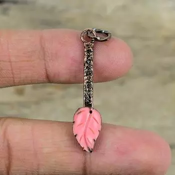 Подвеска из резного листа в виде ракушки, гальванопластическая медная подвеска, подвеска из драгоценного камня ручной работы, подарки для матери, гальванопластическая бижутерия, подвеска в виде листа