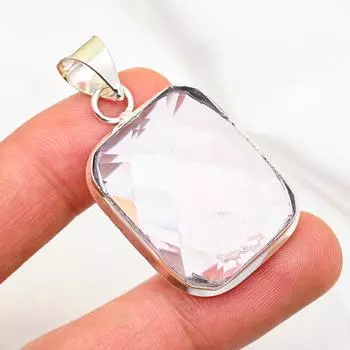 Подвеска из розового кунцита, подвеска из драгоценного камня ручной работы, подвеска из цельного серебра 925 пробы, старинные ювелирные изделия, для подарка на помолвку 1.96 Inches розовый