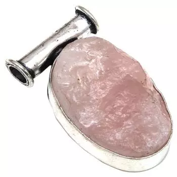 Подвеска из розового кварца, друзового драгоценного камня, серебряное украшение ручной работы 2,25 дюйма