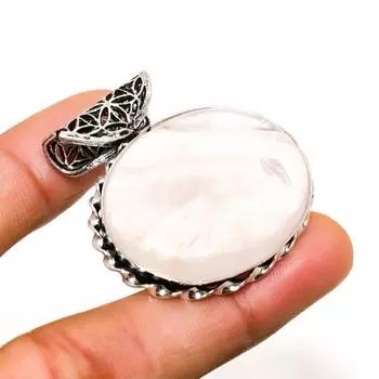 Подвеска из розового кварца, покрытая серебром 925 пробы, ручная работа, 1,32 дюйма 1.32 розовый