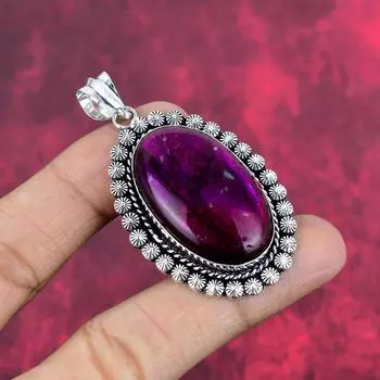 Подвеска из розового лабрадорита ручной работы, из цельного серебра 925 пробы, старинные ювелирные изделия, для подарка на помолвку 2.44 Inches розовый