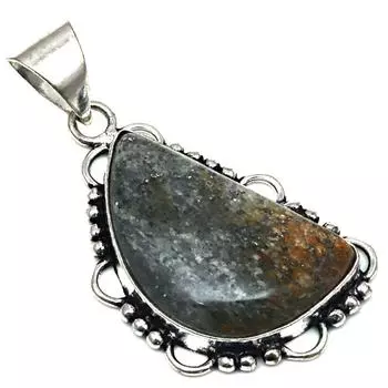 Подвеска из рутилового кварца, драгоценный камень, подарок ручной работы для нее, серебряные украшения 1,75 дюйма