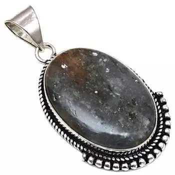 Подвеска из рутилового кварца, подарок ручной работы для нее, серебряные украшения 2 дюйма