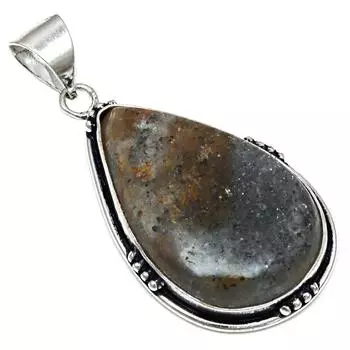 Подвеска из рутилового кварца, подарок ручной работы для нее, серебряные украшения 2 дюйма