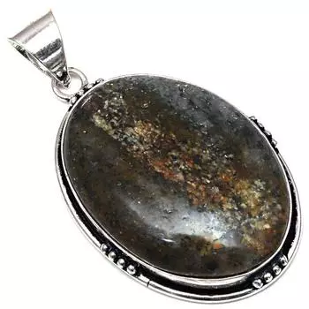 Подвеска из рутилового кварца, подарок ручной работы для нее, серебряные украшения 2 дюйма