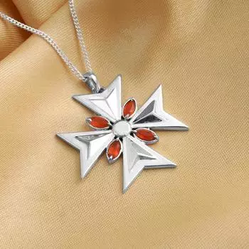 Подвеска из сердолика с цепочкой из чистого серебра 925 пробы, ручная работа, лечебный хрустальный кулон C503 оранжевый