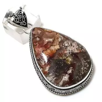 Подвеска из серебра 925 пробы с агатовым кружевом Laguna, 2,36 дюйма, G1h17