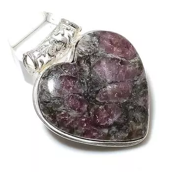 Подвеска из серебра 925 пробы с драгоценным камнем эвдиалит 1,77 дюйма r6K72