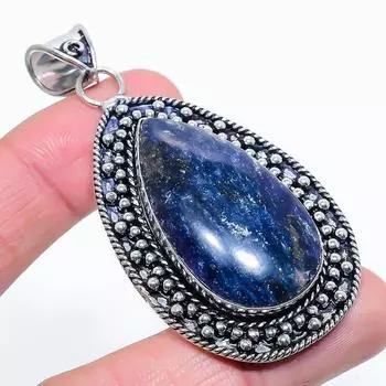 Подвеска из серебра 925 пробы с драгоценным камнем содалит 2,76 дюйма r7w04