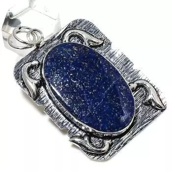 Подвеска из серебра 925 пробы с драгоценным камнем лазурит ручной работы 2,56 дюйма u1T90