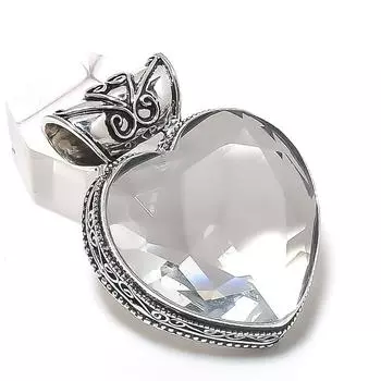 Подвеска из серебра 925 пробы с драгоценным камнем белого топаза ручной работы 1,77 дюйма h2t18