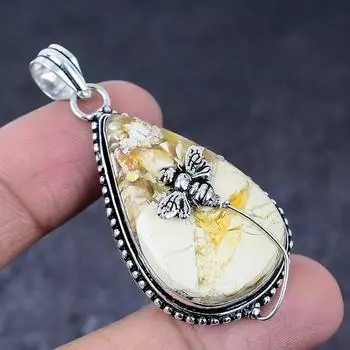 Подвеска из серебра 925 пробы с драгоценным камнем Mookaite, ручная работа, 2,25 дюйма I5s09