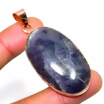 Подвеска из серебра 925 пробы с драгоценными камнями Sunstone In Lolite, 2,08 дюйма 2.08 фиолетовый