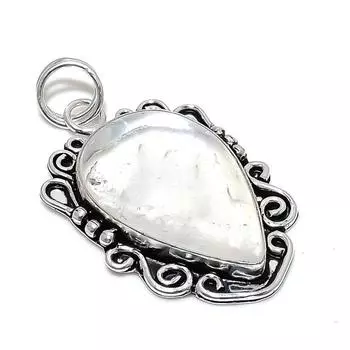 Подвеска из серебра 925 пробы с кристаллами кварца и драгоценными камнями 2,25 дюйма U3z70