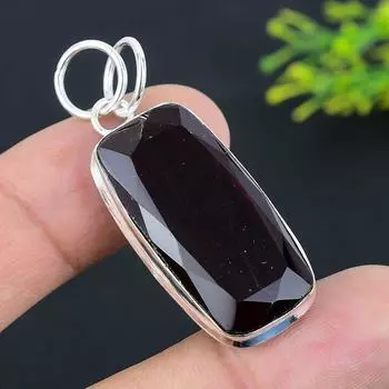 Подвеска из серебра 925 пробы с мозамбикским гранатом 1,89 дюйма Z7W99