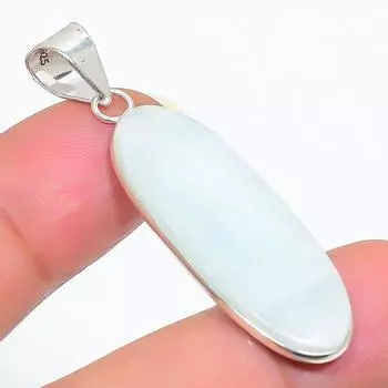 Подвеска из серебра 925 пробы с натуральным арагонитом 1,85 дюйма I7P03