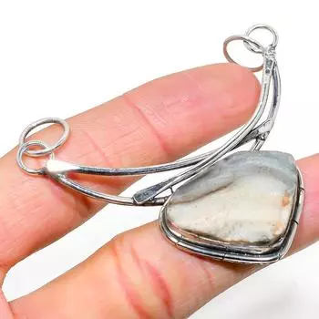 Подвеска из серебра 925 пробы с натуральным камнем Desert Rose Druzy 2,52 дюйма z8L67