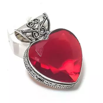 Подвеска из серебра 925 пробы с натуральным гранатом, ручная работа, 1,77 дюйма P2K59