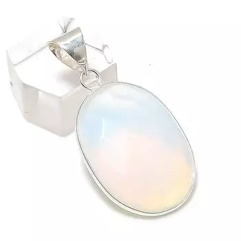 Подвеска из серебра 925 пробы с натуральным молочным опалом 1,62 дюйма k2h73