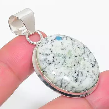 Подвеска из серебра 925 пробы с натуральным лазуритом K2 Blue Gemstone 1,81 дюйма T4S18