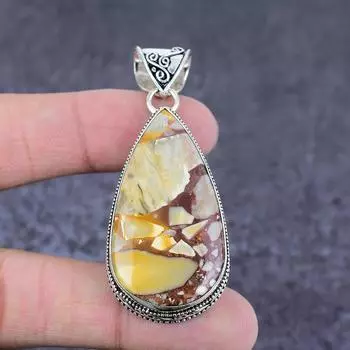 Подвеска из серебра 925 пробы с натуральным камнем в виде дикой лошади, 2,56 дюйма K2V56