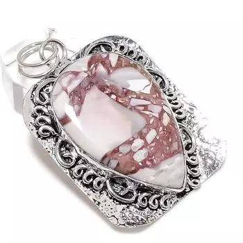 Подвеска из серебра 925 пробы с натуральным камнем в виде дикой лошади, 2,36 дюйма, o5H04