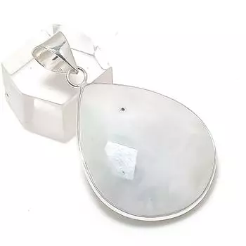 Подвеска из серебра 925 пробы с натуральным лунным камнем 1,81 дюйма R8c54