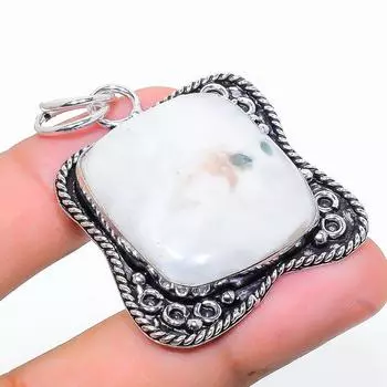 Подвеска из серебра 925 пробы с натуральным радужным лунным камнем 2,01 дюйма r7q03