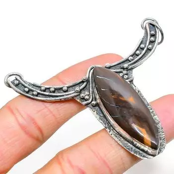 Подвеска из серебра 925 пробы с натуральным камнем Боулдер Опал 2,88 дюйма V9A86