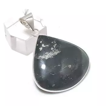 Подвеска из серебра 925 пробы с нефритом, 1,77 дюйма J8P11