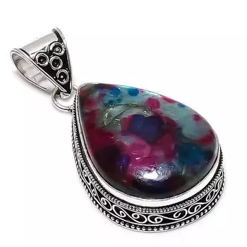 Подвеска из серебра 925 пробы с несколькими драгоценными камнями лабрадорита ручной работы 2,21 дюйма g3M43