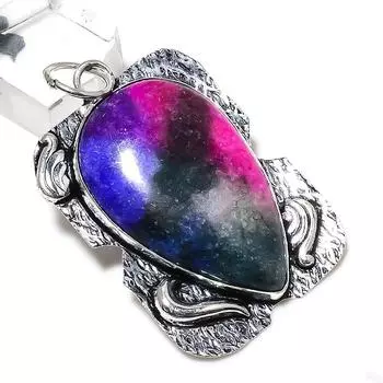 Подвеска из серебра 925 пробы с радужным солнечным кварцем, 2,29 дюйма, n6r65