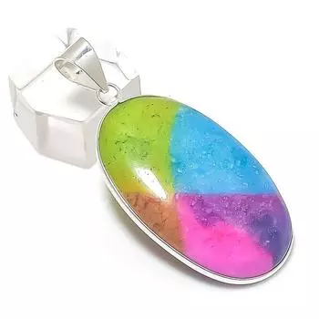 Подвеска из серебра 925 пробы с радужным солнечным кварцем, 2,05 дюйма, u6m76