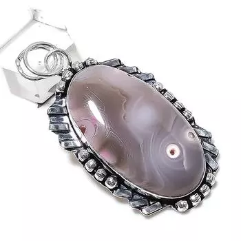 Подвеска из серебра 925 пробы с розовым драгоценным камнем Ботсвана друзы 2,48 дюйма R5a35