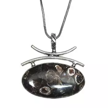 Подвеска из серебра унисекс для женщин с драгоценными камнями Turtella Jasper 1,75