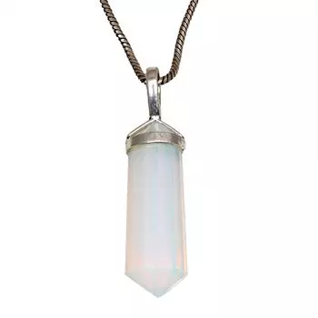 Подвеска из серебра унисекс с драгоценным камнем Milkey Fire Opal ручной работы для женщин 1,5