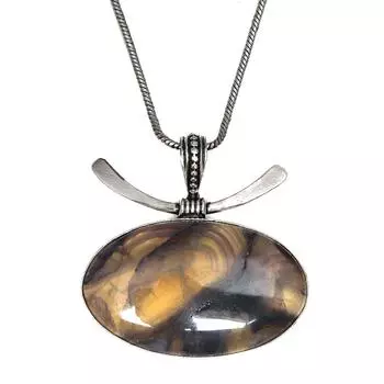 Подвеска из серебра унисекс с флюоритом ручной работы для женщин 1,75