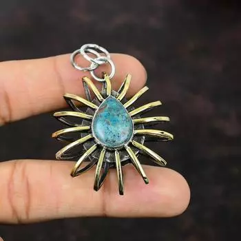 Подвеска из шаттукита из стерлингового серебра 925 пробы, драгоценный камень, ювелирные изделия ручной работы, позолоченный 18-каратный кулон, клетка, ювелирный подарок для девочки, антикварный кулон