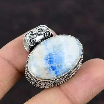 Подвеска из синего шеелита, подвеска из стерлингового серебра 925 пробы, подвеска из высококачественного драгоценного камня, подвеска ручной работы, винтажный ювелирный подарок для него, целебный камень