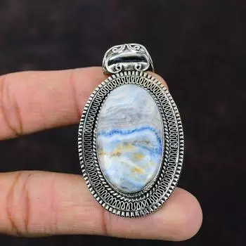 Подвеска из синего шеелита, ювелирные изделия ручной работы, подвеска из стерлингового серебра 925 пробы, драгоценный камень, винтажный кулон, антикварные ювелирные изделия, подарок на помолвку, стильный кулон