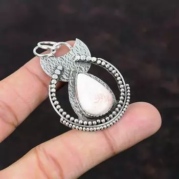 Подвеска из сколецита, красивые ювелирные изделия ручной работы, подвеска из стерлингового серебра 925 пробы, одно качество, ювелирные изделия из драгоценных камней, подарок для женщин, новейший дизайн ювелирных изделий