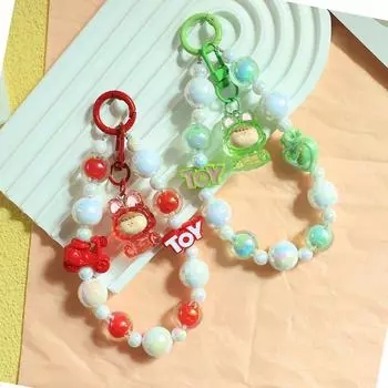 Подвеска из смоляных бусин, легкая цепочка для мобильного телефона, высококачественный брелок из бусин синий