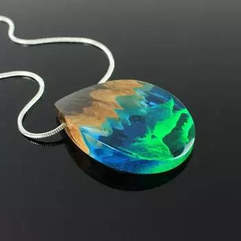 Подвеска из смолы JMXD-log, звездный свет, полярное сияние, пара, подарок на день рождения, праздник. зелёный