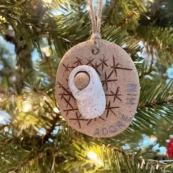 Подвеска из смолы «Рождественский вертеп» с изображением младенца Иисуса, рождественское подвесное украшение, религиозное праздничное украшение, подвеска «Младенец Иисус» для рождественской елки, домашний декор Baby