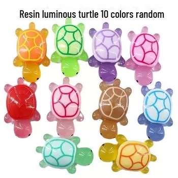 Подвеска из смолы с изображением светящейся мультяшной черепахи — украшение своими руками Extra small 1.5cm