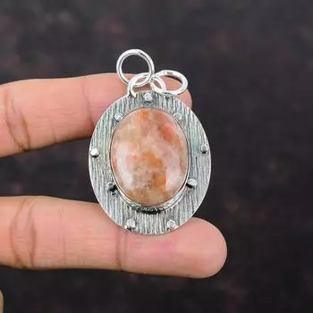 Подвеска из солнечного камня, подвеска из стерлингового серебра 925 пробы, подвеска из драгоценного камня высшего качества, замечательные ювелирные изделия ручной работы, подвеска из камня по случаю рождения, женский специальный подарок