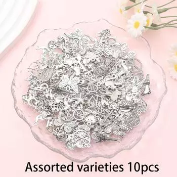 Подвеска из сплава 10/20/30 шт., несколько случайных подвесок, летний пляжный браслет на лодыжку своими руками, серьги, брелок, цепочка для телефона 10pcs